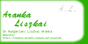 aranka liszkai business card